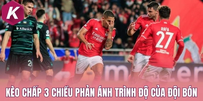 Kèo chấp 3 chiều phản ánh trình độ của đội bóng